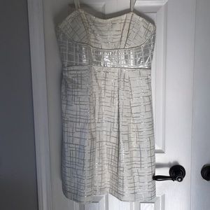 White BCBG dress.